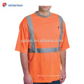 OEM Oi Vis Laranja / Amarelo Classe 2 T-Shirt de Segurança de Manga Curta Trabalho de Trabalho Industrial Reflexivo Uniforme Com Bolso no Peito